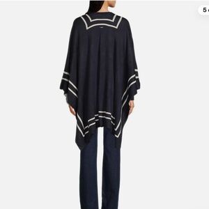 Lauren Ralph Lauren Blue and‎ White Shrug Sweater